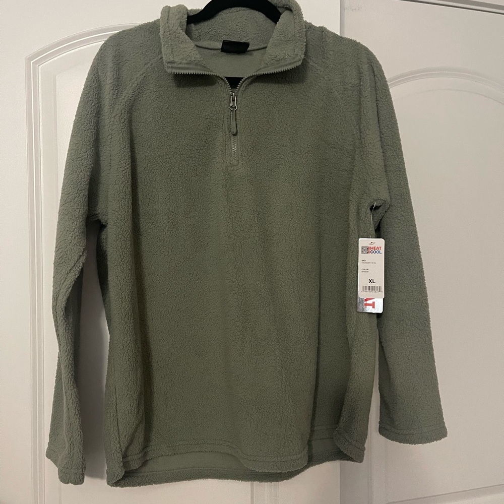 32 Degrees Women's Zip Up Fleece Top - Olive